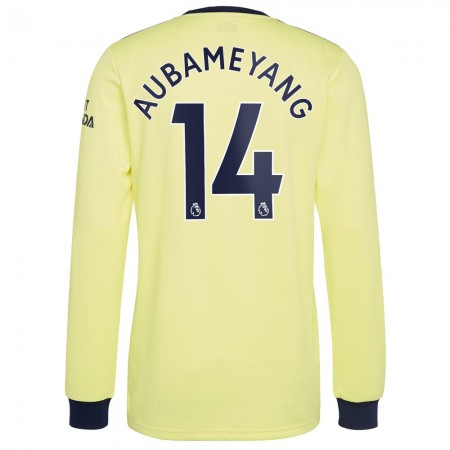 Billiga Fotbollströjor Arsenal Pierre-Emerick Aubameyang 14 Borta tröja 2021/22 Långärmad